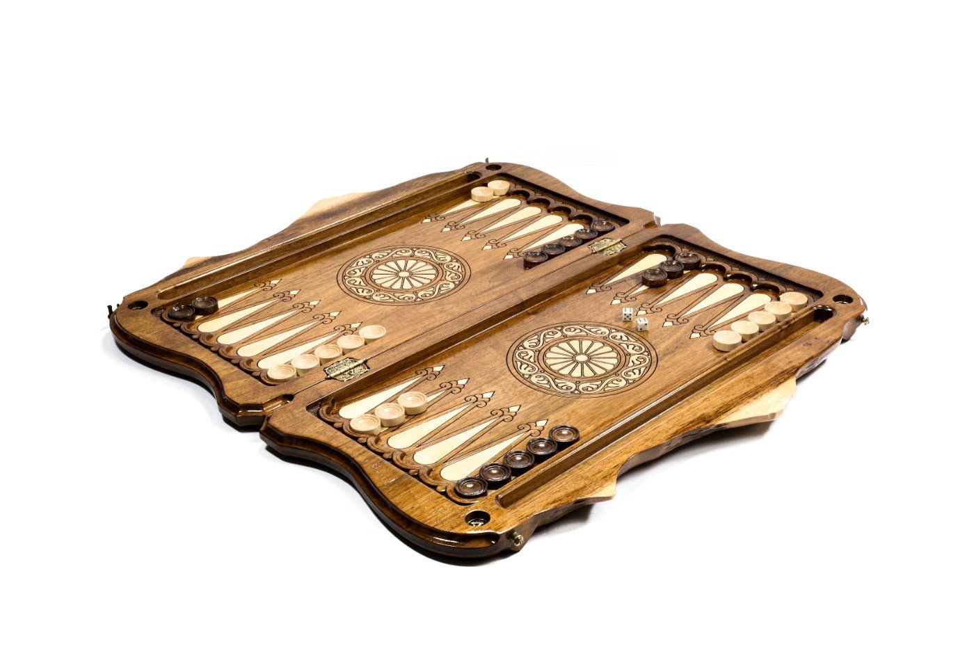 Interior view of the open board highlighting the mirror-polished professional playing field.
