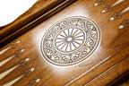 Etchmiadzin Cathedral Mount Ararat backgammon board - carrying case and accessories