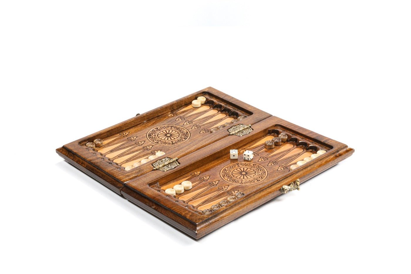 Interior view of the open board highlighting the mirror-polished professional playing surface.