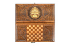 Argentina Coat of Arms backgammon board - corner detail of the board