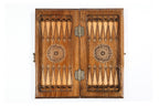 Argentina Coat of Arms backgammon board - angled view