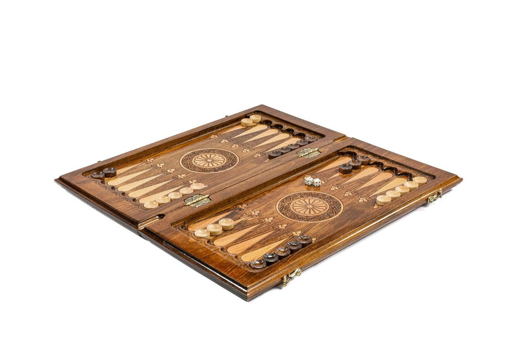 Interior view of the open board highlighting the mirror-polished playing surface.