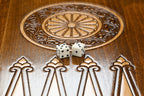 Argentina Coat of Arms Classic backgammon board - close-up of the playing surface