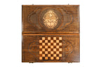Argentina Coat of Arms Classic backgammon board - corner detail of the board