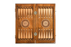 Argentina Coat of Arms Classic backgammon board - angled view