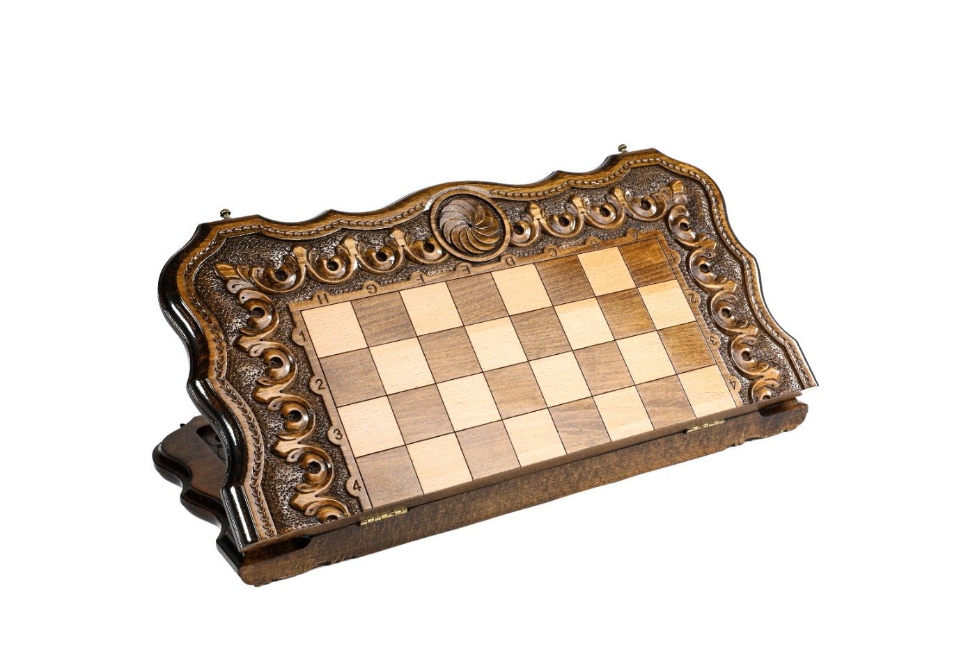 Eternity Carved Chess Set & Backgammon Board 19.7" | 50 cm - Unumperfectus