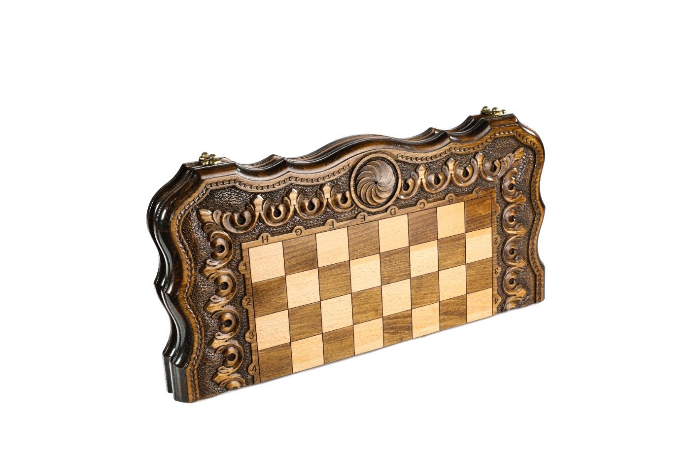 Eternity Carved Chess Set & Backgammon Board 19.7" | 50 cm - Unumperfectus