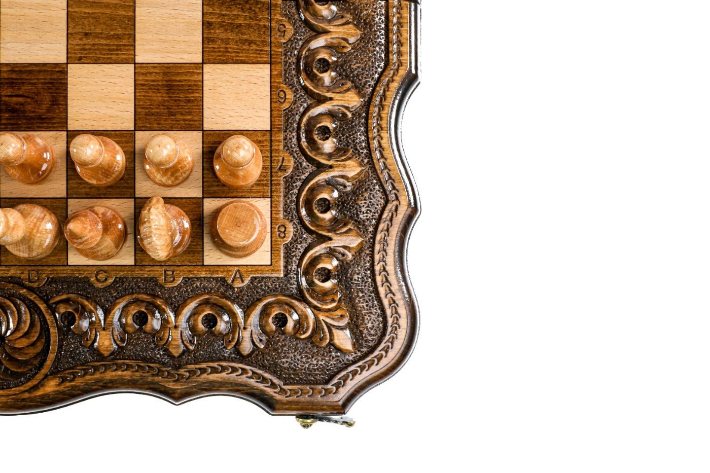 Eternity Carved Chess Set & Backgammon Board 19.7" | 50 cm - Unumperfectus
