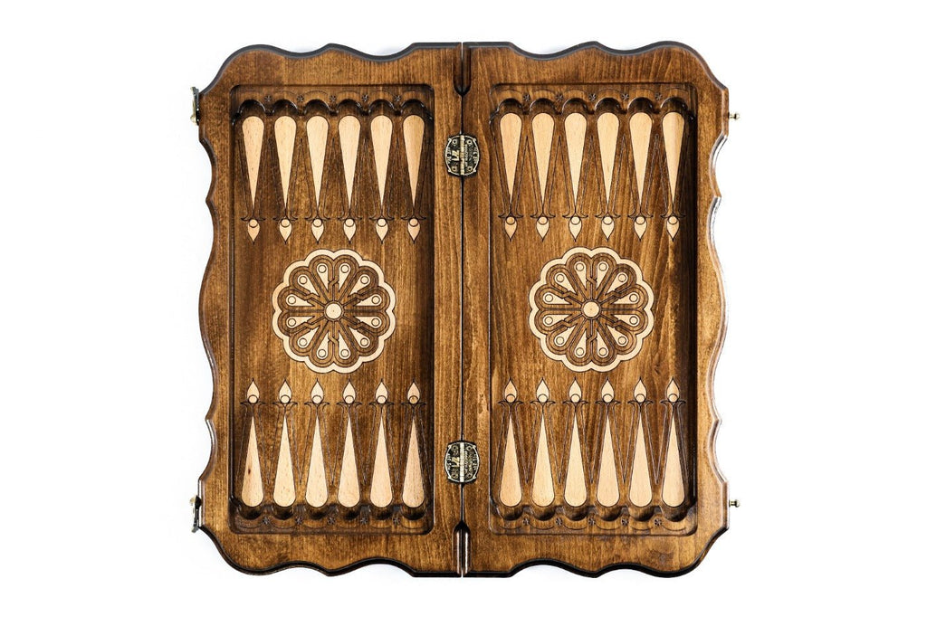 Eternity Carved Chess Set & Backgammon Board 19.7" | 50 cm - Unumperfectus