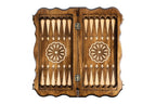 Eternity Carved chess and backgammon set - close-up of the playing squares