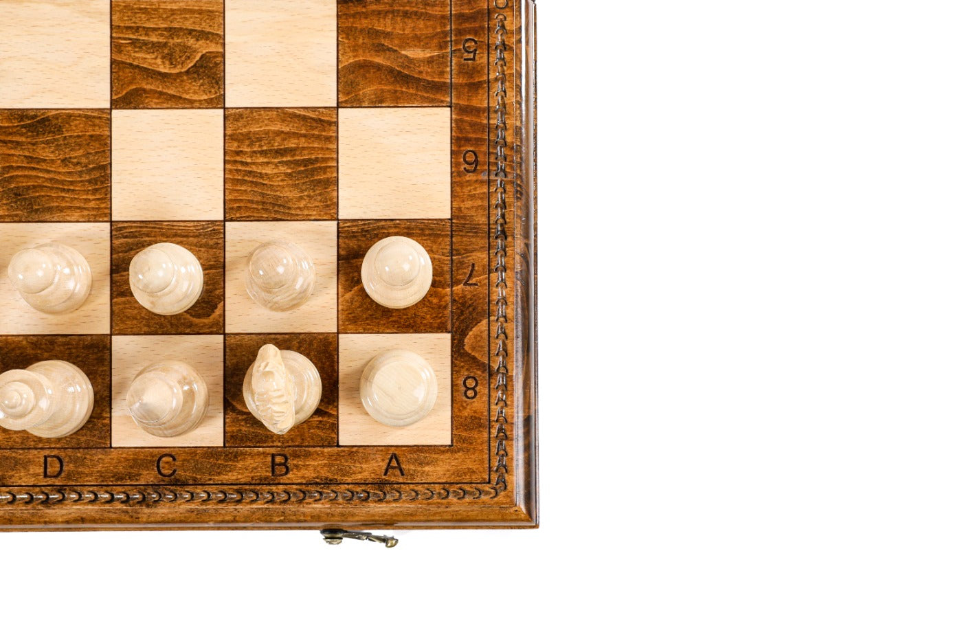 Handmade Classic Wooden Chess Set Carved 19.7 " | 50 cm - Unumperfectus