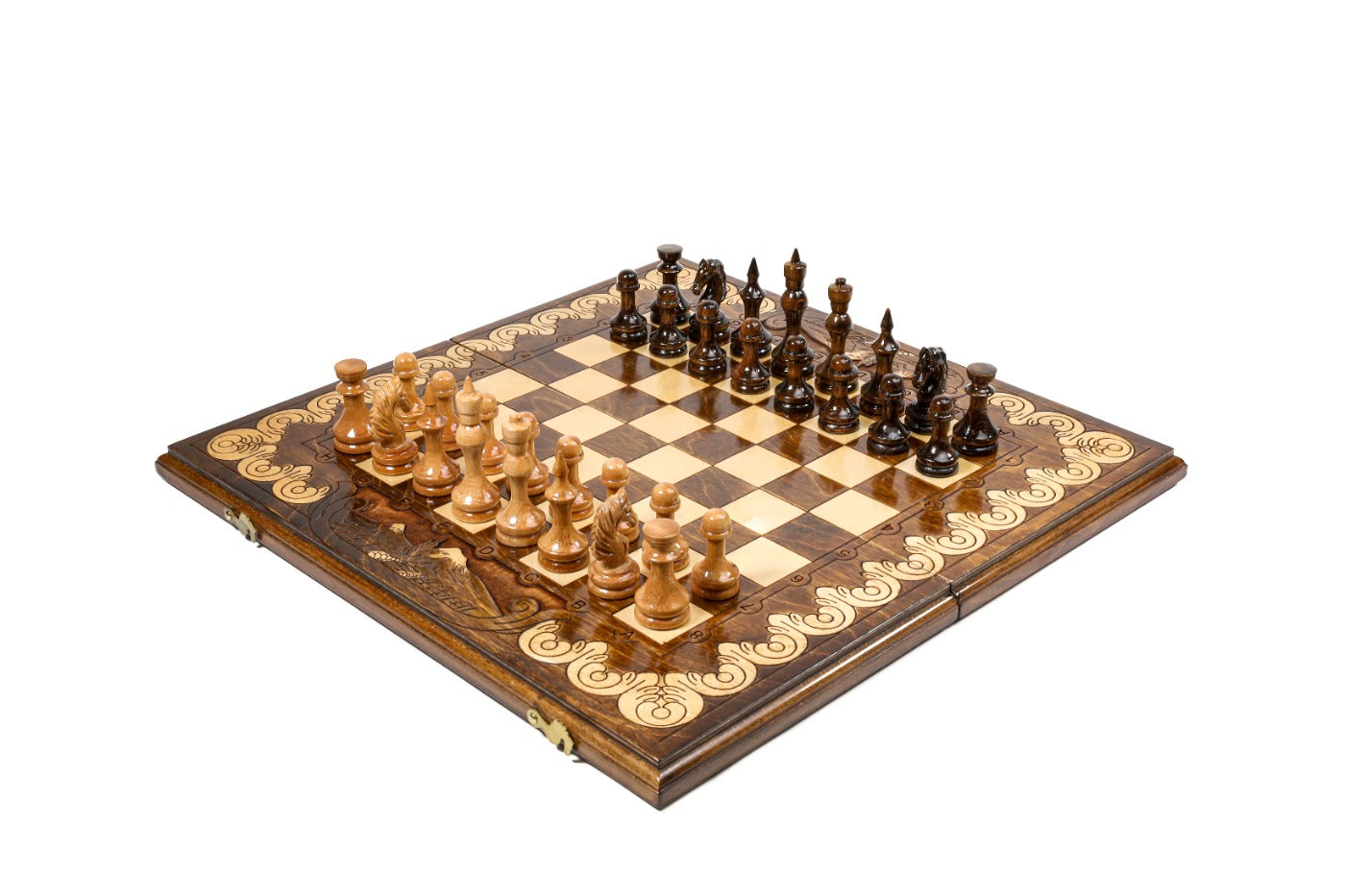 Medium handmade Armenian chess set with Ararat classic design 19.7 inch
