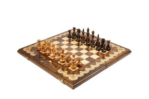 Medium handmade Armenian chess set with Ararat classic design 19.7 inch