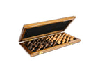 Armenian Classic Mount Ararat chess set - close-up of hand-carved chess pieces