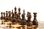 Armenian Classic Mount Ararat chess set - side profile of the board