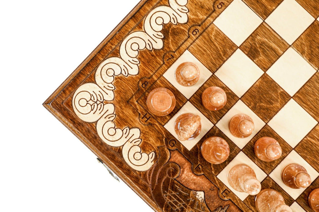 Armenian Classic Chess Set With Mount Ararat 19.7" | 50 cm - Unumperfectus