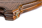 Pomegranate backgammon board - close-up of the carved design