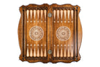 Pomegranate backgammon board - angled view