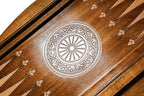 Pomegranate backgammon board - carrying case and accessories