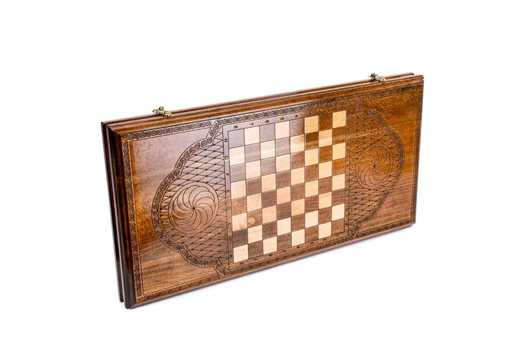 Armenian Classic Wooden Backgammon Board Church of St. Gayane 23.6" | 60 cm - Unumperfectus
