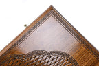 Armenian Classic Church of St. Gayane backgammon board - close-up of the carved design