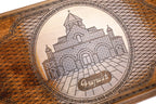 Handcrafted backgammon set with Armenian church inspired detailing