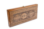 Lori Carpet Motif backgammon board - open board ready for play