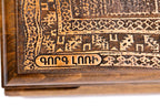 Lori Carpet Motif backgammon board - angled view