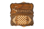 Hayastan Khor Virap backgammon board - corner detail of the board
