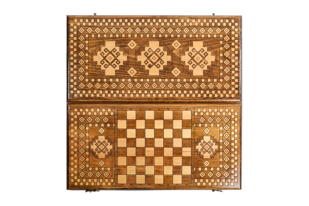 Backgammon Board - Artsakh Carpet Wooden Classic - Unumperfectus
