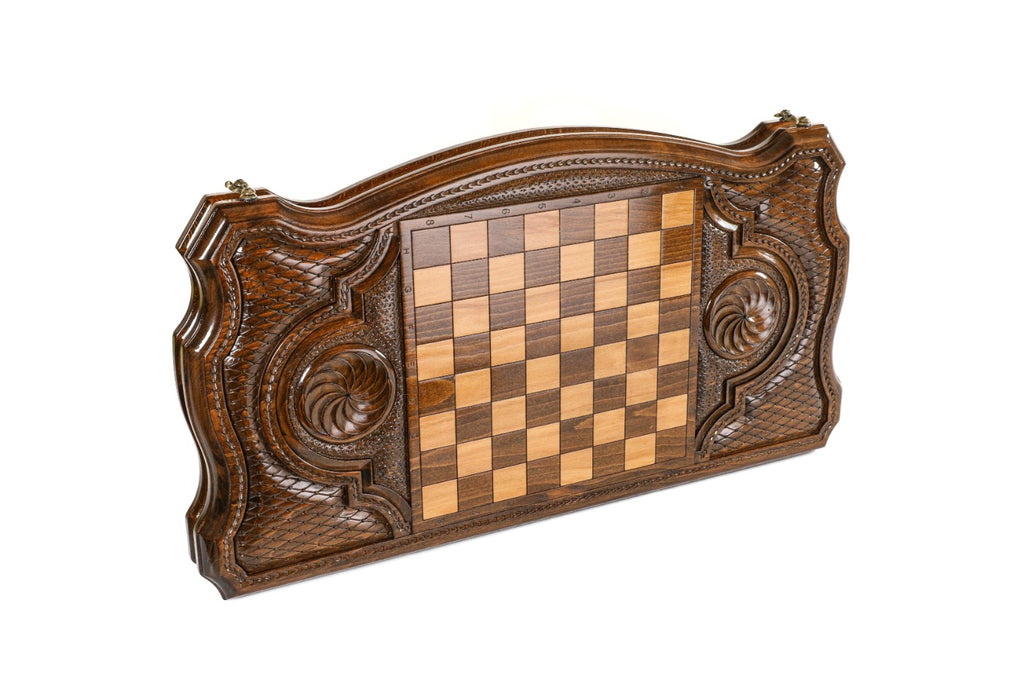 Backgammon Board - Argentina Coat of Arms Wooden Design - Unumperfectus