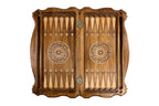 Argentina Coat of Arms Design backgammon board - angled view