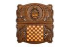 Argentina Coat of Arms Design backgammon board - corner detail of the board