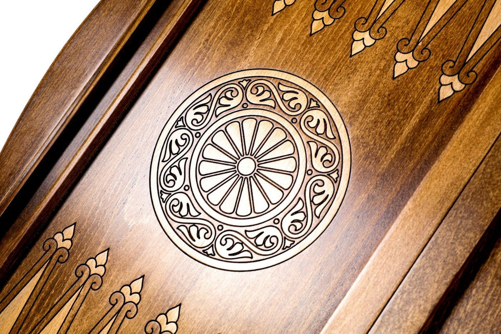 Backgammon Board - Argentina Coat of Arms Wooden Design - Unumperfectus