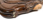 Coat of Arms of Armenia backgammon board - close-up of the carved design