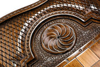 Coat of Arms of Armenia backgammon board - side profile showing the craftsmanship
