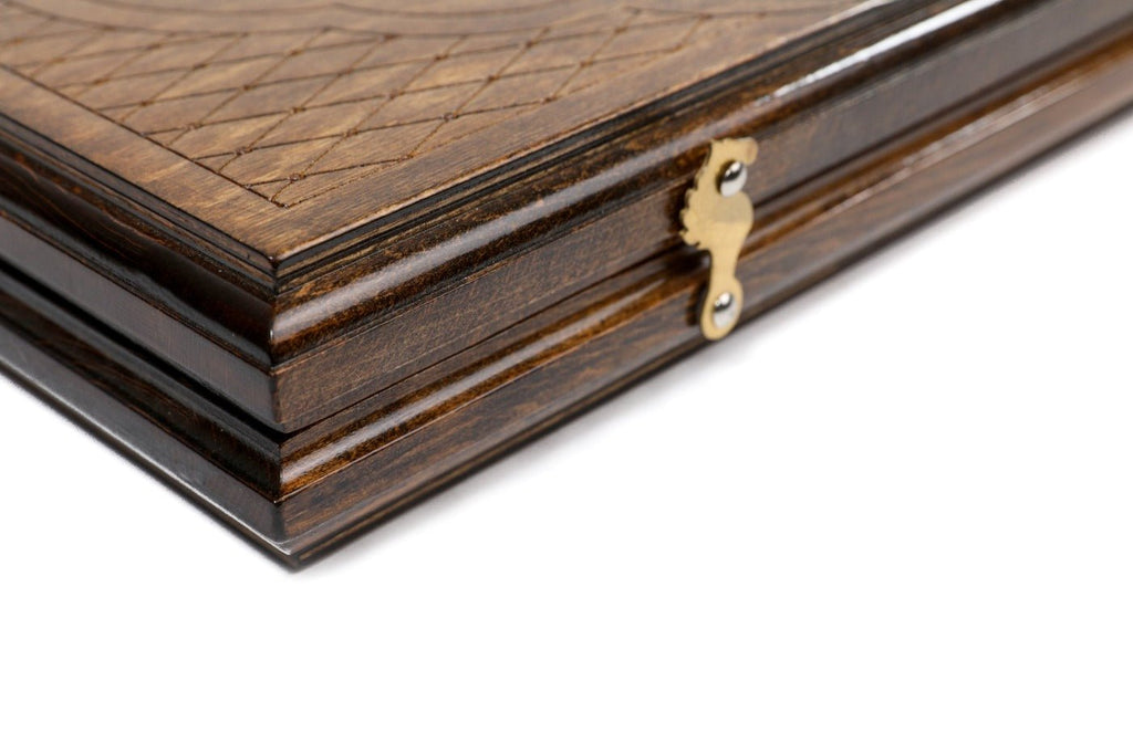 Wooden Backgammon Board Ornamental Motif Classic 23.6" | 60 cm - Unumperfectus