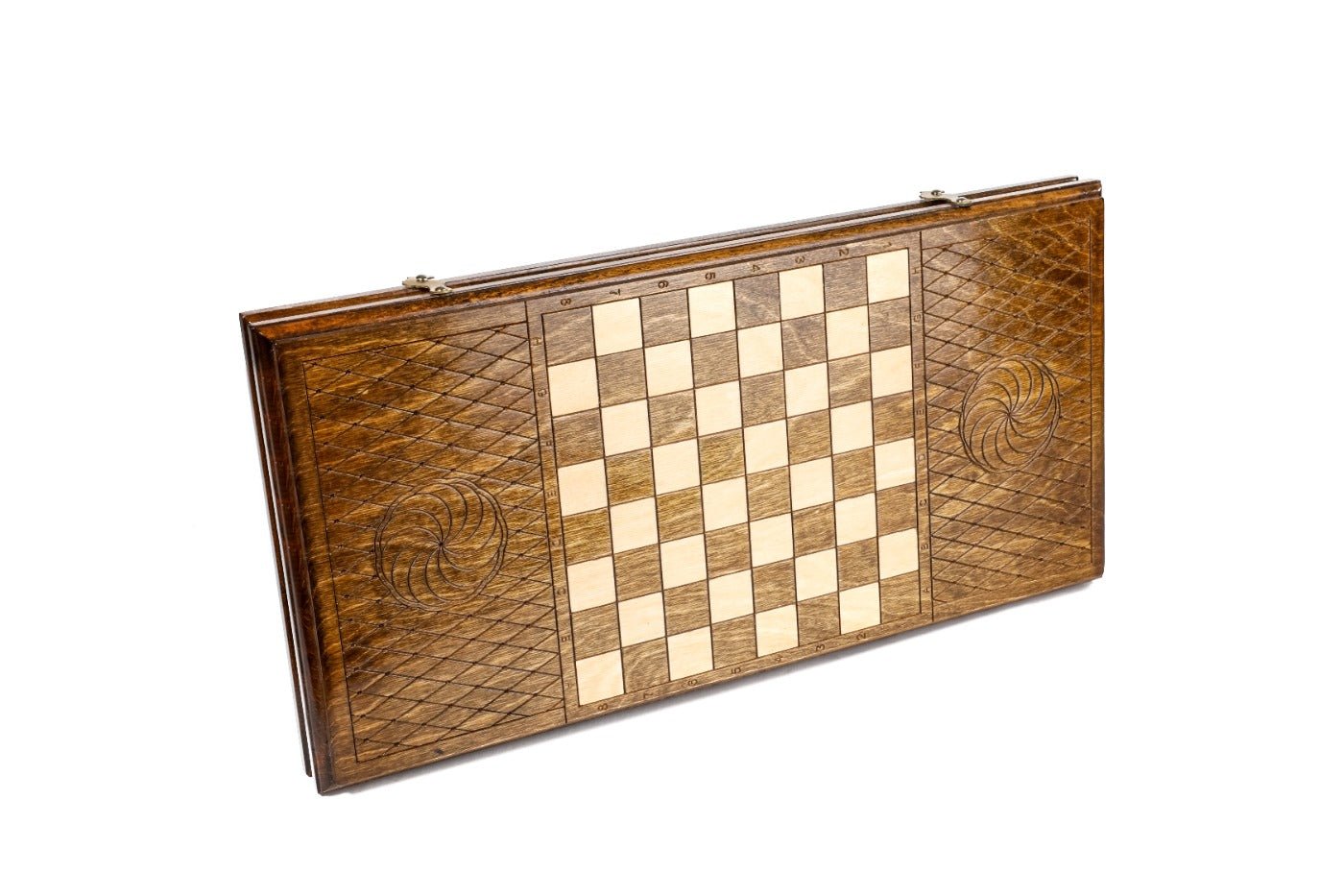 Wooden Backgammon Board Ornamental Motif Classic 23.6" | 60 cm - Unumperfectus