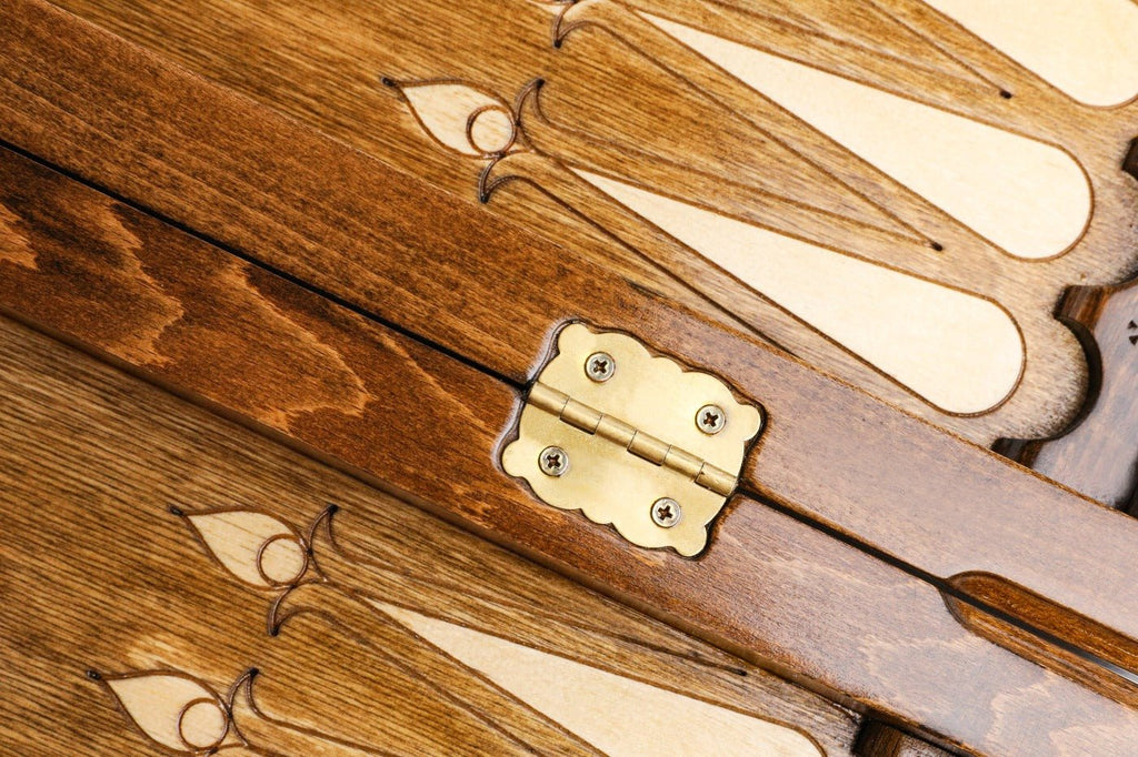 Wooden Backgammon Board Ornamental Motif Classic 23.6" | 60 cm - Unumperfectus