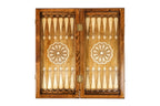 Ornamental Motif Classic backgammon board - angled view