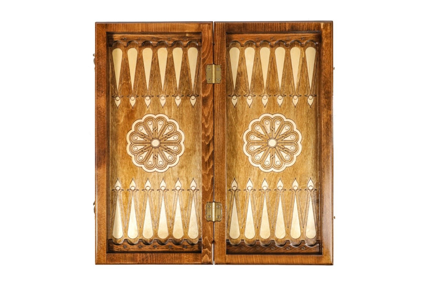 Wooden Backgammon Board Ornamental Motif Classic 23.6" | 60 cm - Unumperfectus