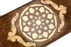 Ornamental Motif Classic backgammon board - open board ready for play