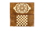 Ornamental Motif Classic backgammon board - corner detail of the board