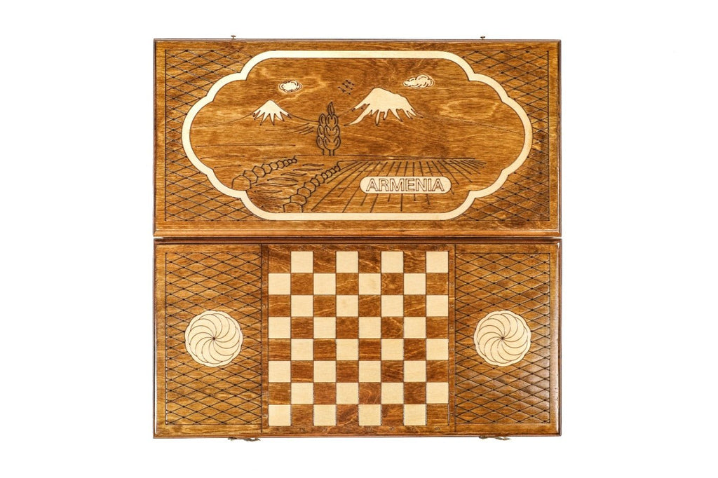 Ararat Wooden Backgammon Board Classic 19.7" | 50 cm - Unumperfectus