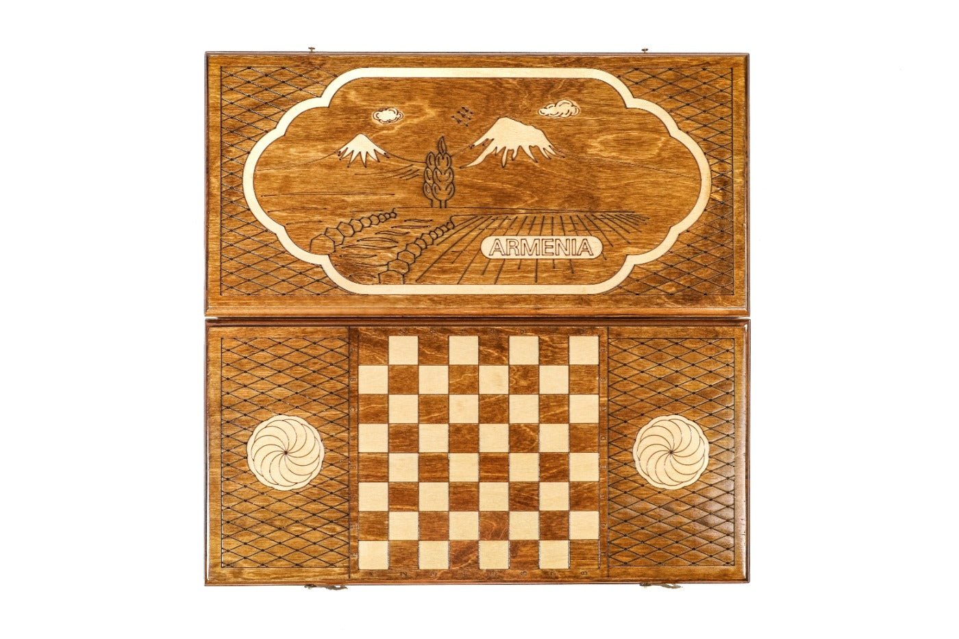 Ararat Wooden Backgammon Board Classic 19.7" | 50 cm - Unumperfectus