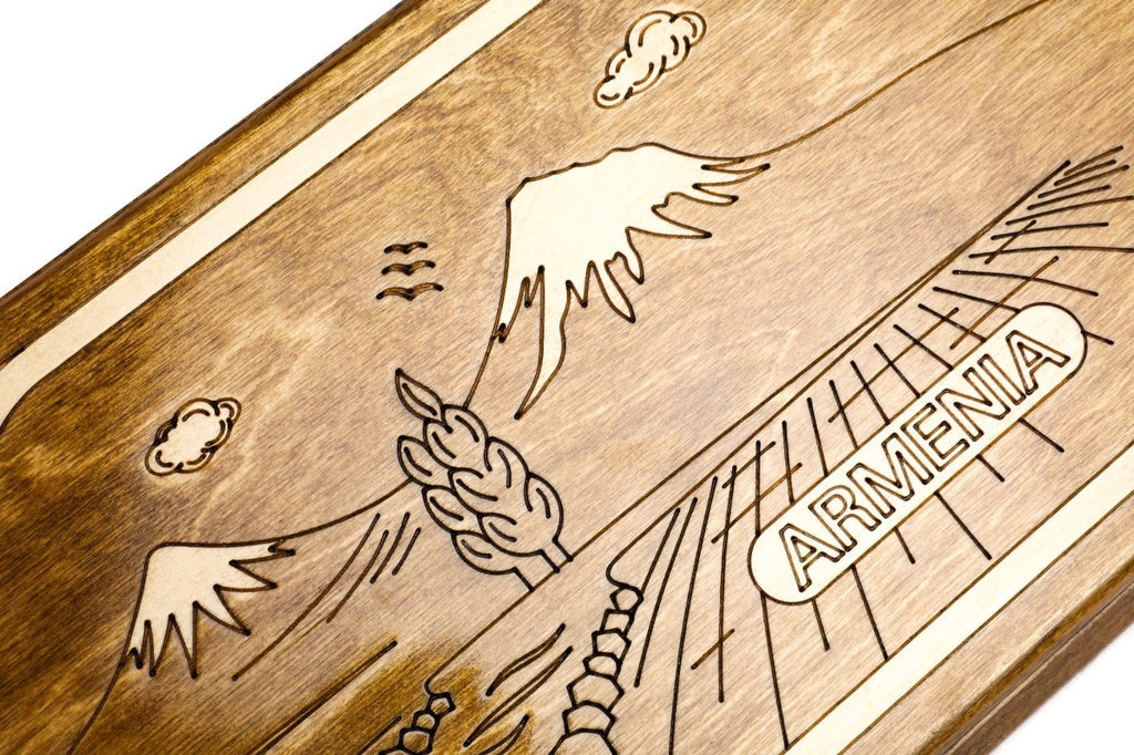 Ararat Wooden Backgammon Board Classic 19.7" | 50 cm - Unumperfectus