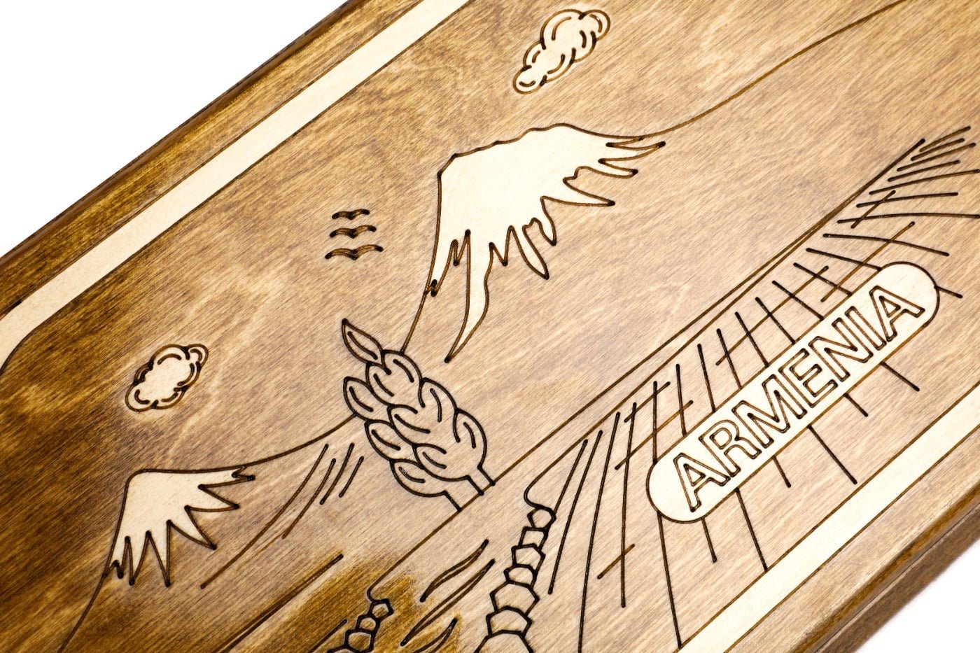 Ararat Wooden Backgammon Board Classic 19.7" | 50 cm - Unumperfectus