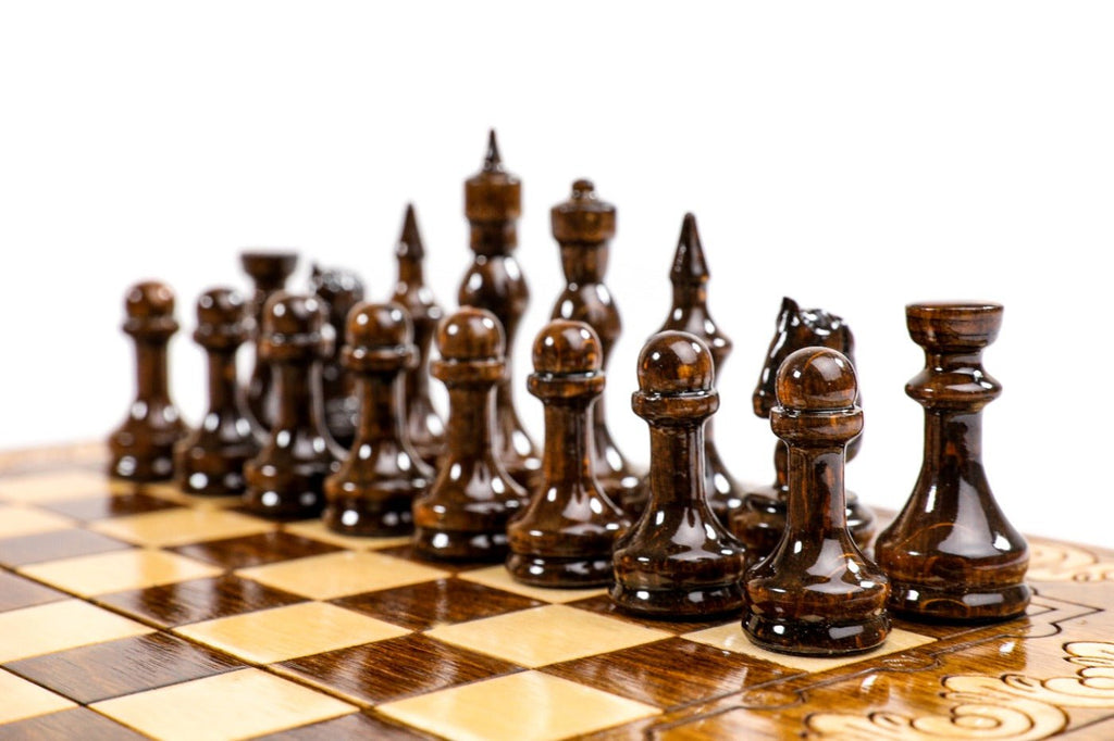 Classic Ornamental Chess Set & Backgammon Board 11.8" | 30 cm - Unumperfectus