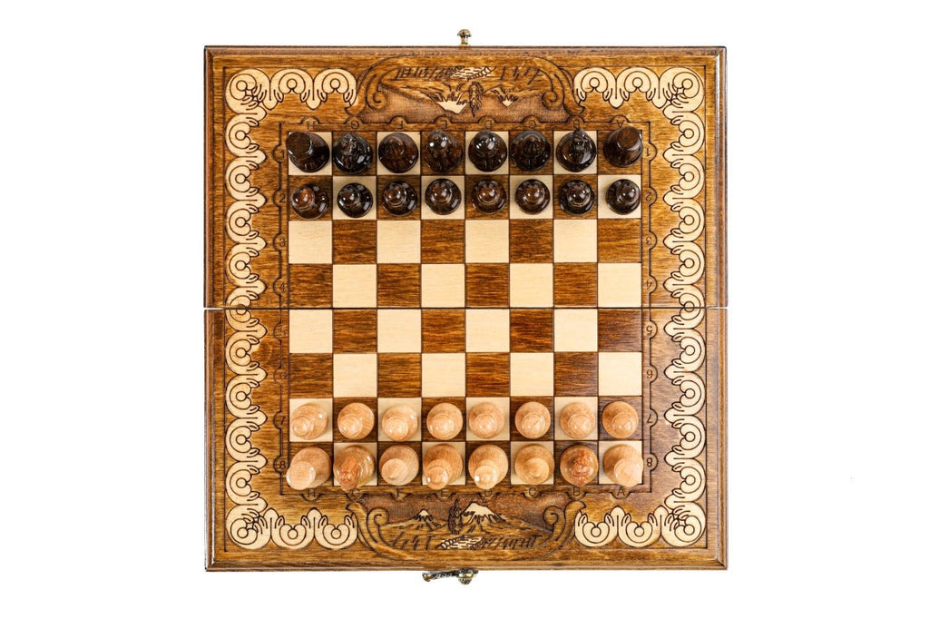 Classic Ornamental Chess Set & Backgammon Board 11.8" | 30 cm - Unumperfectus