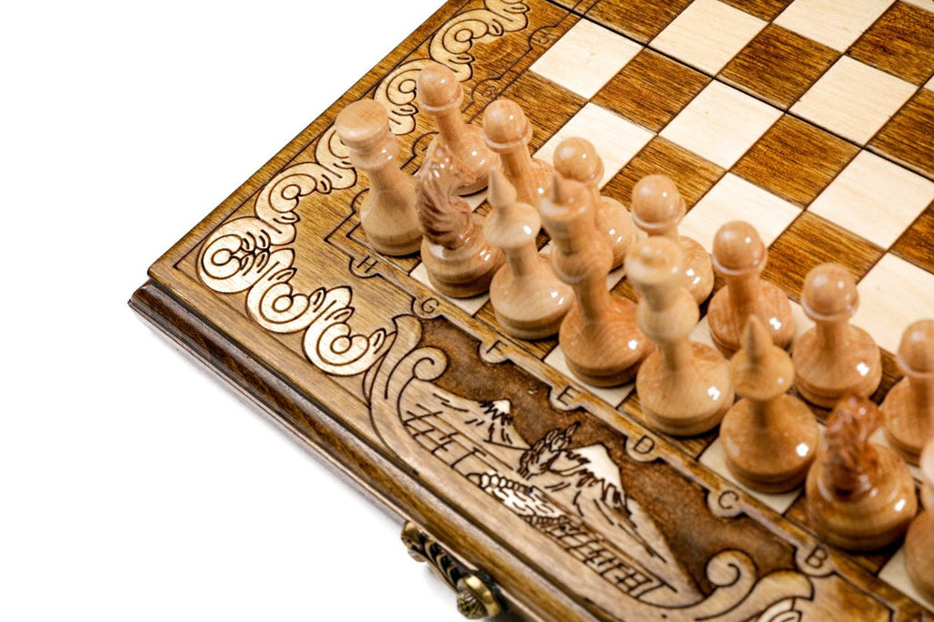 Classic Ornamental Chess Set & Backgammon Board 11.8" | 30 cm - Unumperfectus